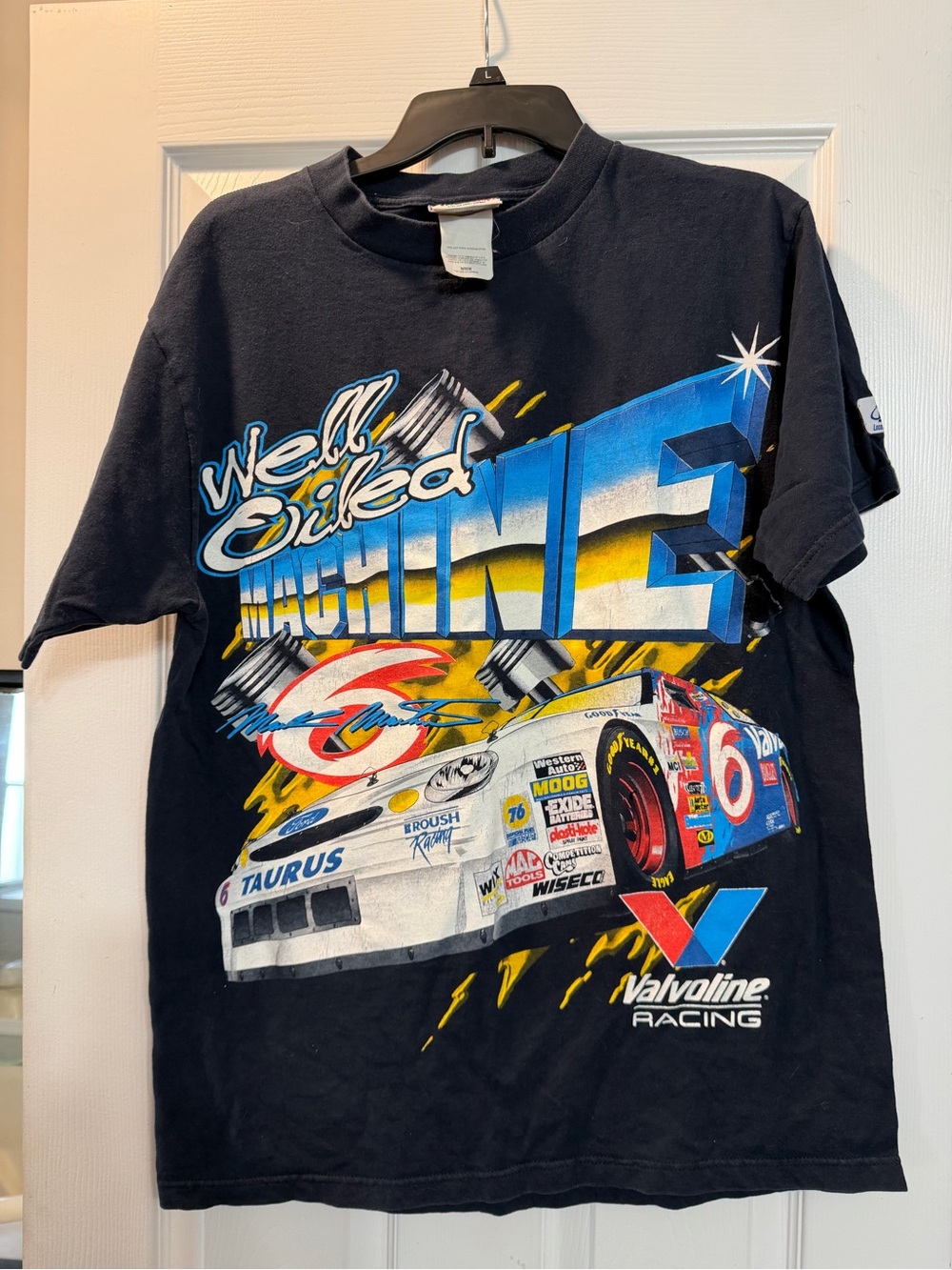 Vintage Mark Martin NASCAR Valvoline Racing 'Well Oiled Machine' Graphic Tee